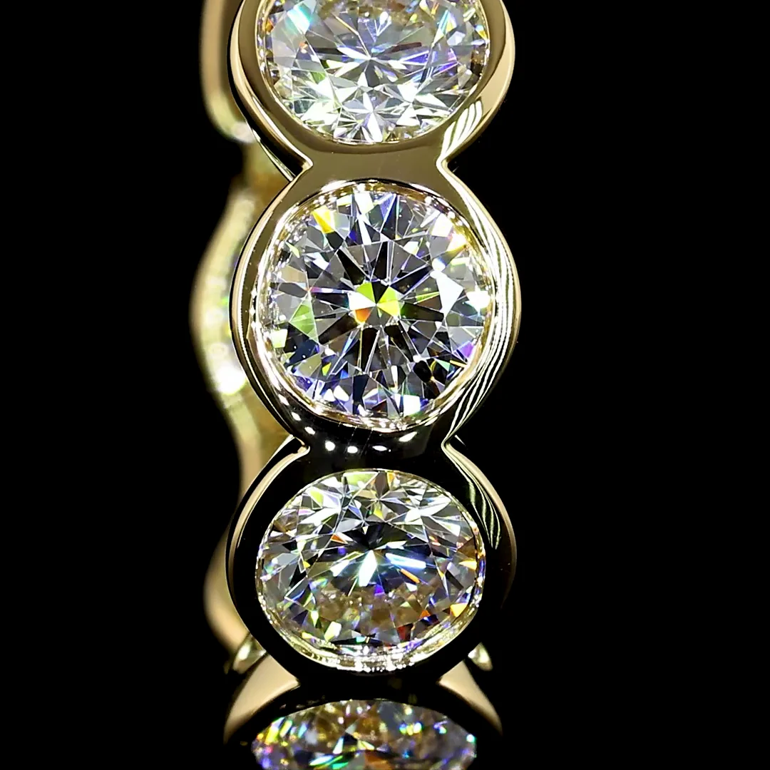 2 Cts 14k Yellow Gold Round Shape Huggies Earring - Image 3