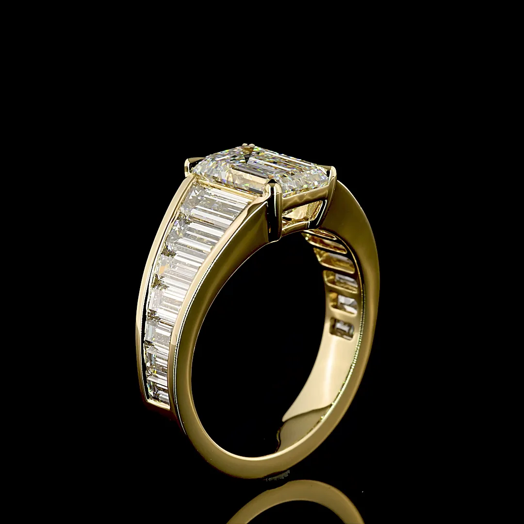 4.49 Cts 14k Yellow Gold Mix Shape Special Ring - Image 4