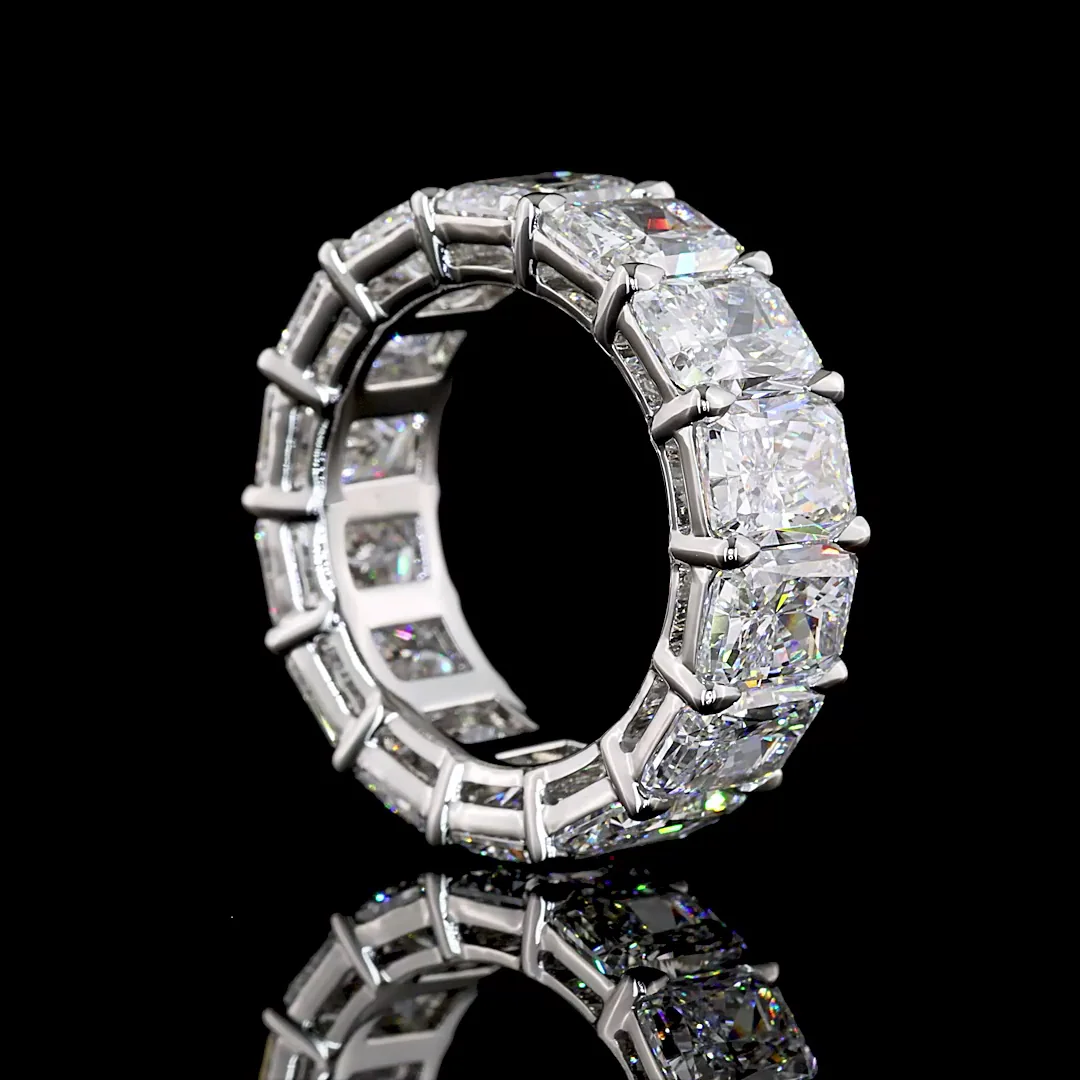 14.1 Cts Platinum Radiant Shape Eternity Band Eternity Band - Image 2