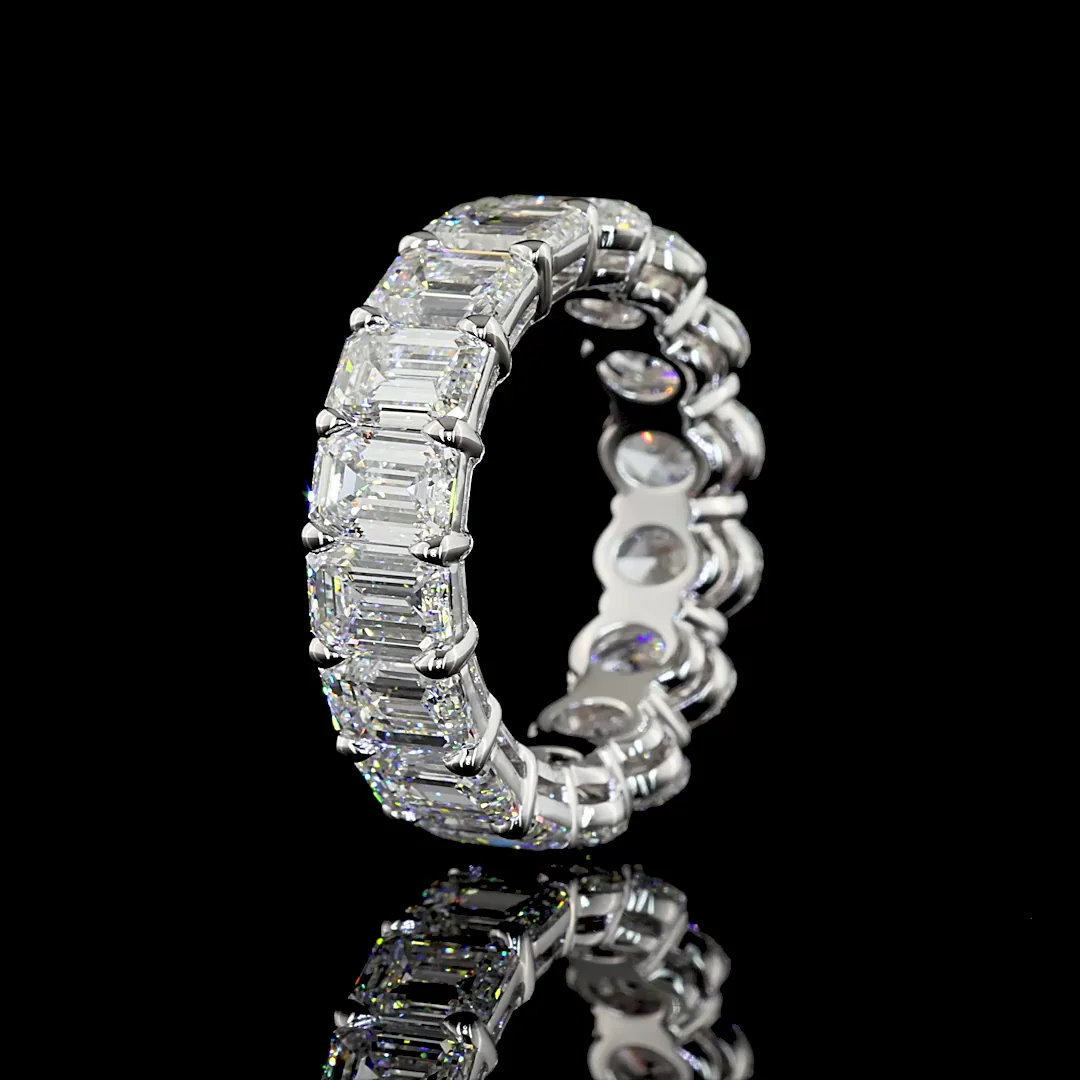 8.6 Cts 14k White Gold Mix Shape Eternity Band Eternity Band - Image 4