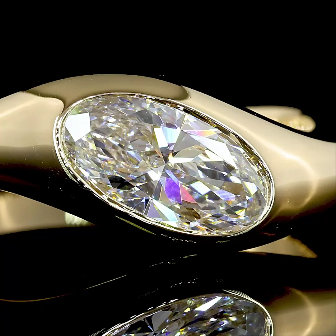 1.04 Cts 14k Yellow Gold Shape Solitaire Ring - Image 3