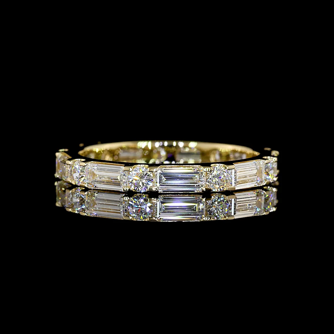 1.97 Cts 14k Yellow Gold Baguette Shape Eternity Band Eternity Band - Video