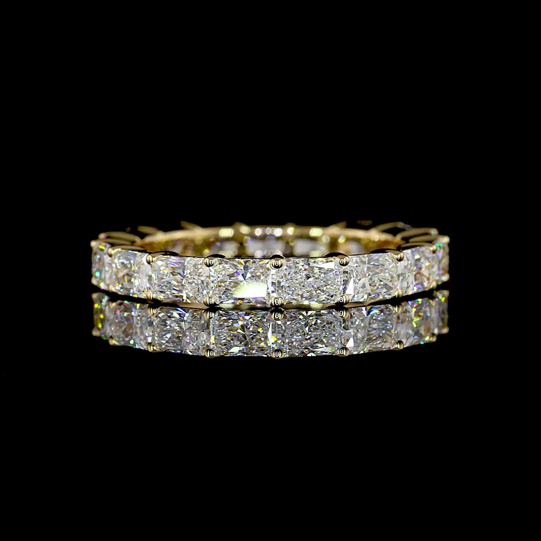2.65 Cts 18k Yellow Gold Radiant Shape Eternity Band Eternity Band - Video