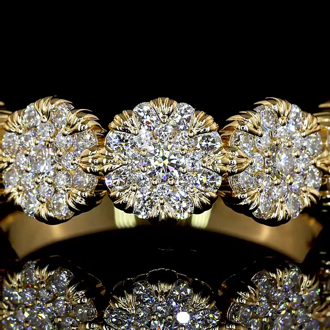 0.79 Cts 18k Yellow Gold Round Shape Special Ring - Image 3