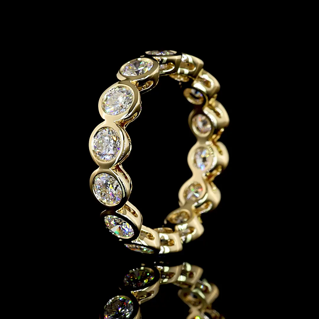 1.86 Cts 14k Yellow Gold Round Shape Eternity Band Eternity Band - Image 4