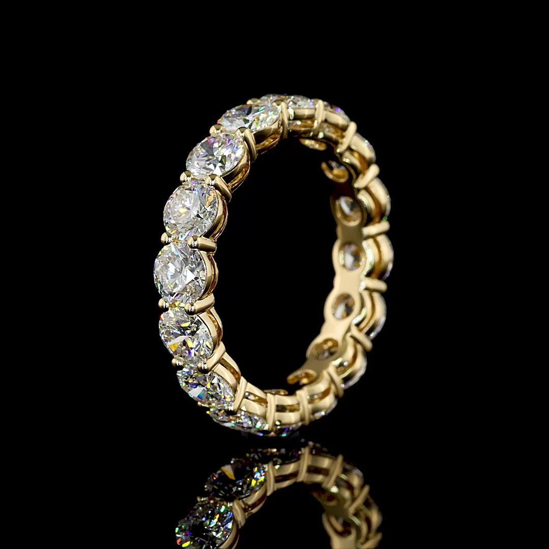 4.2 Cts 14k Yellow Gold Round Shape Eternity Band Eternity Band - Image 4