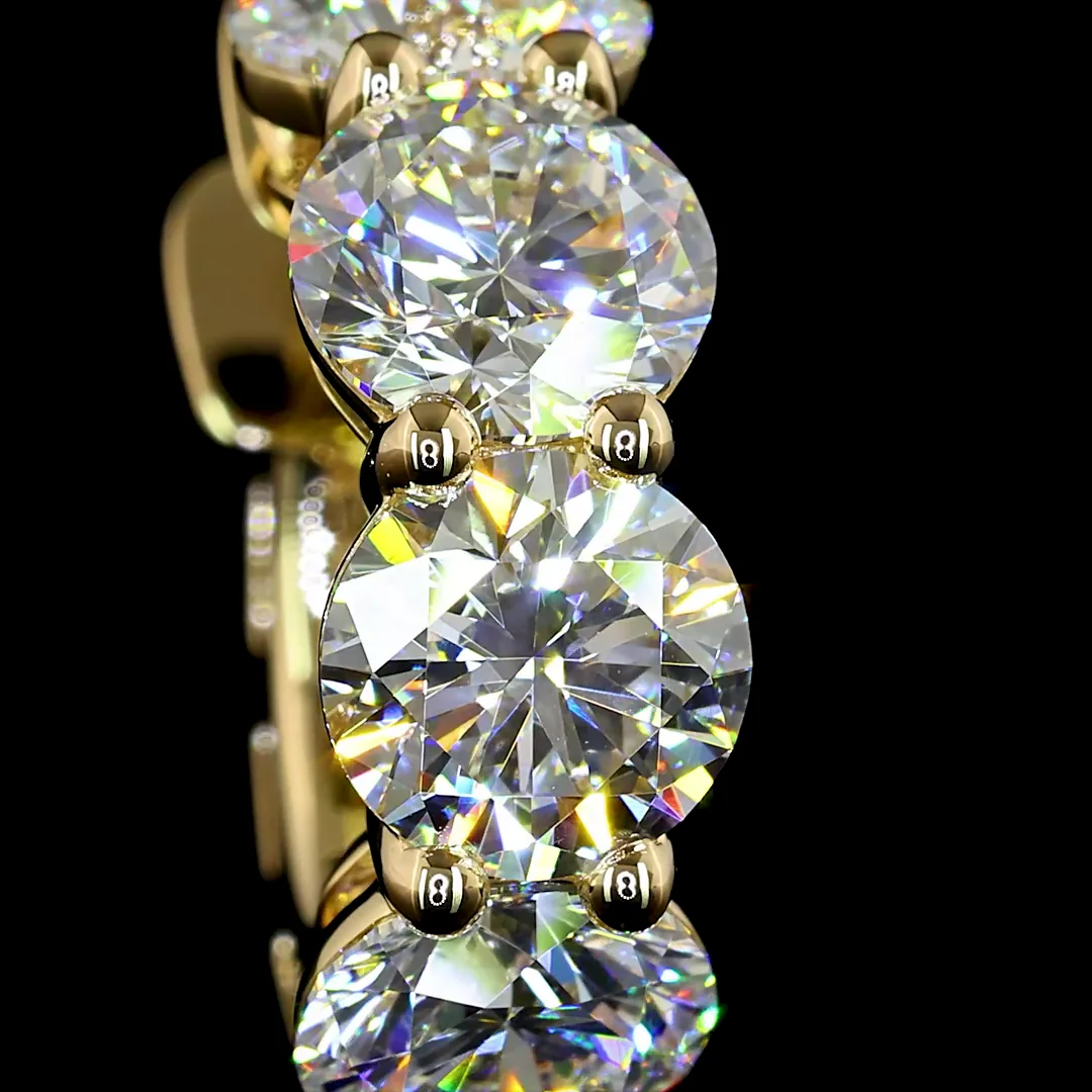 5 Cts 14k Yellow Gold Round Shape Huggies Earring - Image 3