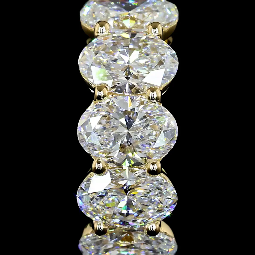 1.99 Cts 14k Yellow Gold Oval Shape Huggies Earring - Image 2