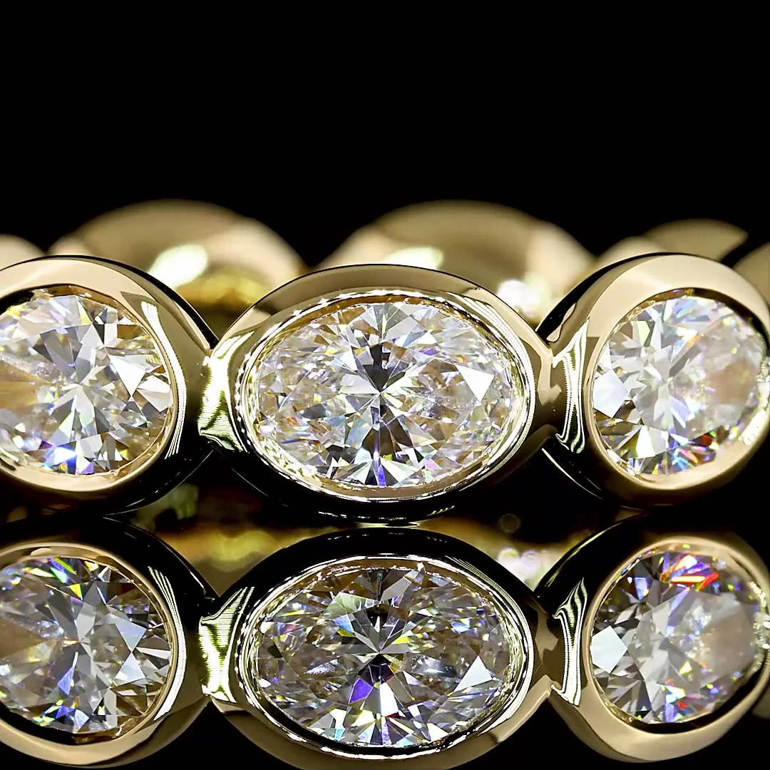 2.09 Cts 14k Yellow Gold Heart Shape Eternity Band Eternity Band - Image 3