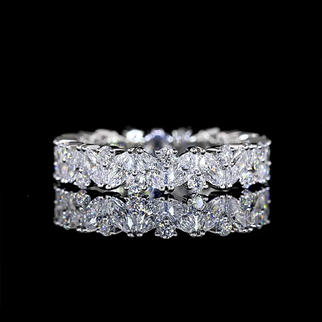 1.57 Cts Platinum Mix Shape Eternity Band Eternity Band - Video