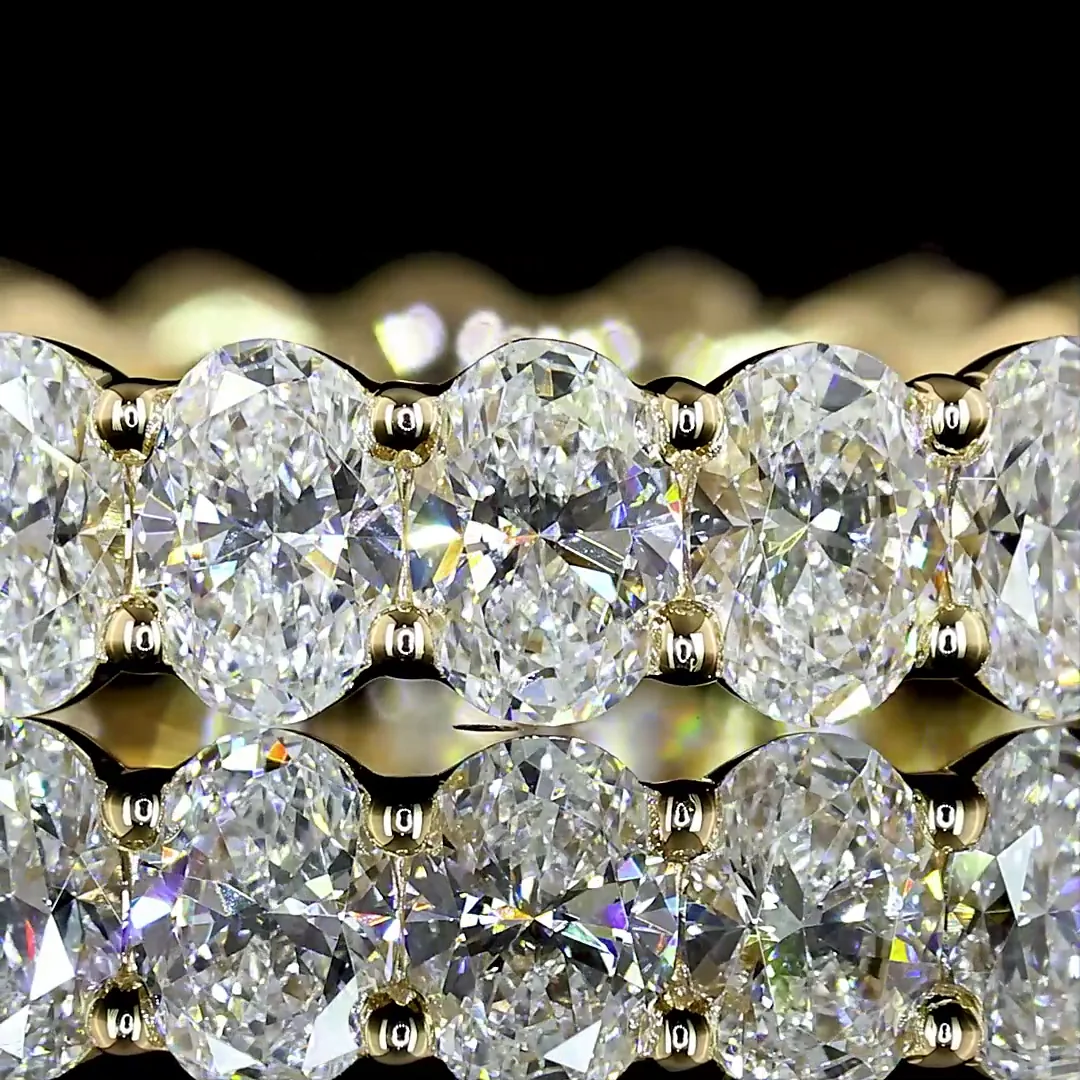 2.39 Cts 14k Yellow Gold Oval Shape Eternity Band Eternity Band - Image 3