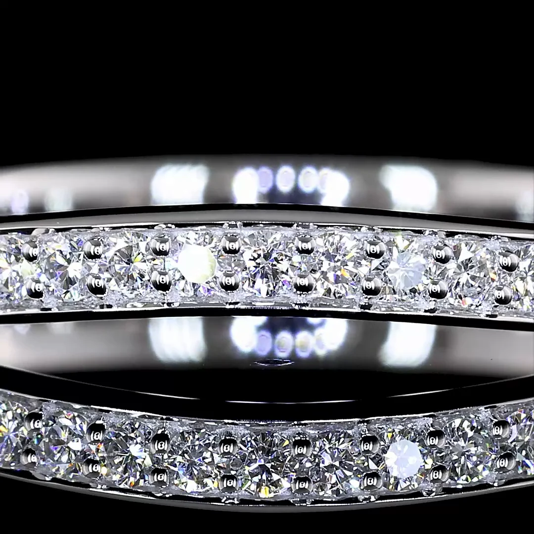 0.4 Cts 14k Two Tone Round Shape Special Ring - Image 3