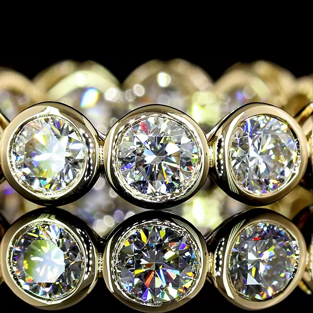 1.98 Cts 14k Yellow Gold Round Shape Eternity Band Eternity Band - Image 3