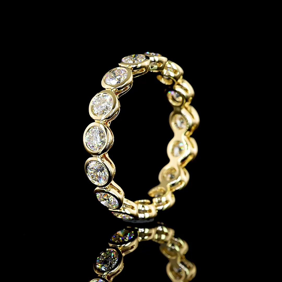 1.98 Cts 14k Yellow Gold Round Shape Eternity Band Eternity Band - Image 4