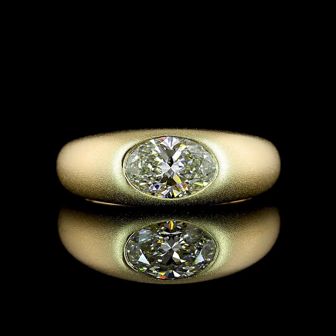1.23 Cts 14k Yellow Gold Oval Shape Solitaire Ring - Video