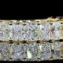 2.99 Cts 14k Yellow Gold Radiant Shape 3/4 Band Eternity Band - Image 3