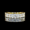 2.99 Cts 14k Yellow Gold Radiant Shape 3/4 Band Eternity Band - Video