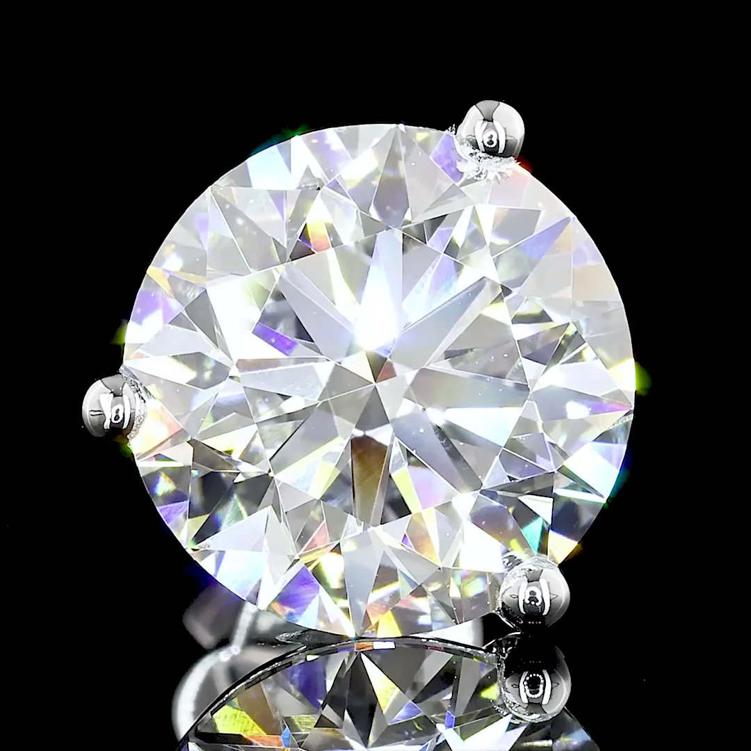 8.17 Cts 14k White Gold Round Shape Martini Earring - Image 3