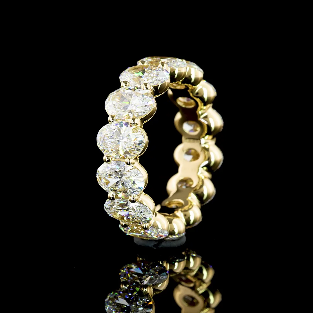 5.6 Cts 14k Yellow Gold Oval Shape Eternity Band Eternity Band - Image 4