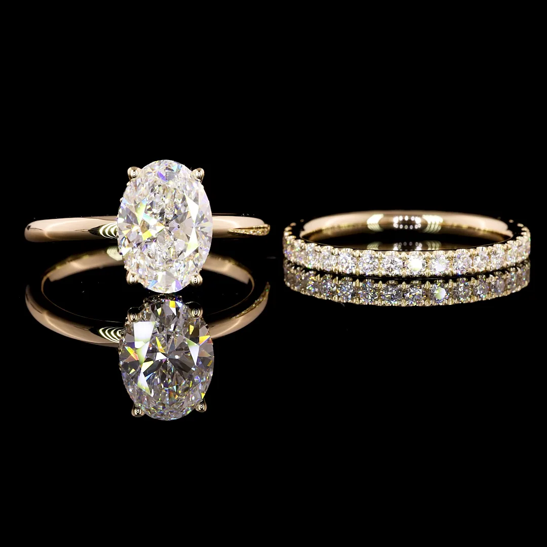 0.61 Cts 14k Yellow Gold Round Shape Eternity Band Eternity Band - Video