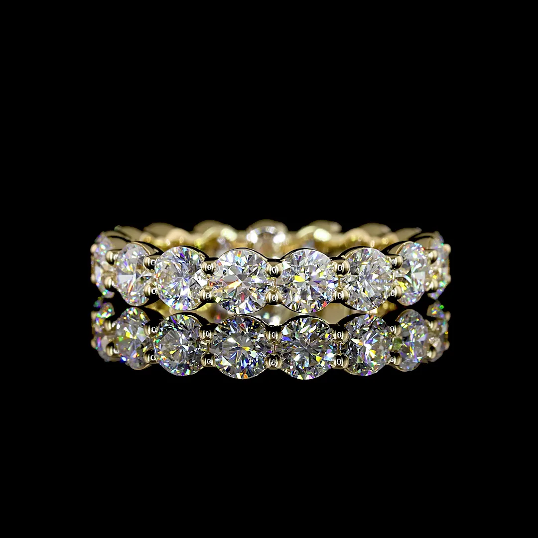 2.59 Cts 14k Yellow Gold Round Shape Eternity Band Eternity Band