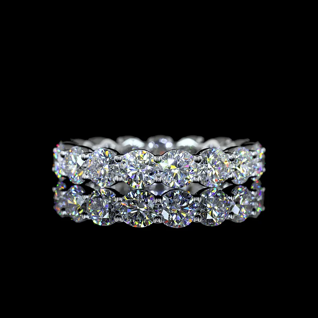 3.9 Cts 14k White Gold Round Shape Eternity Band Eternity Band