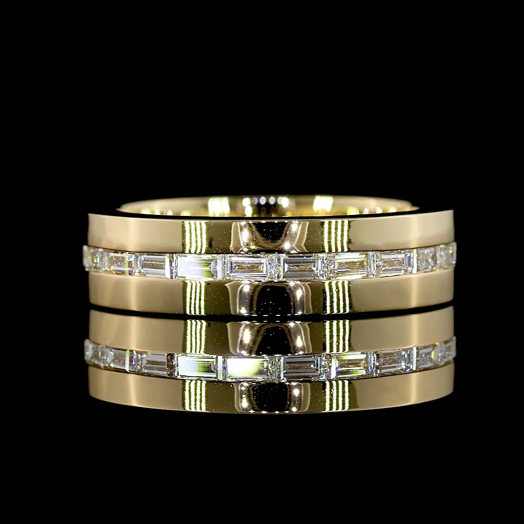1.33 Cts 14k Yellow Gold Baguette Shape Eternity Band Eternity Band