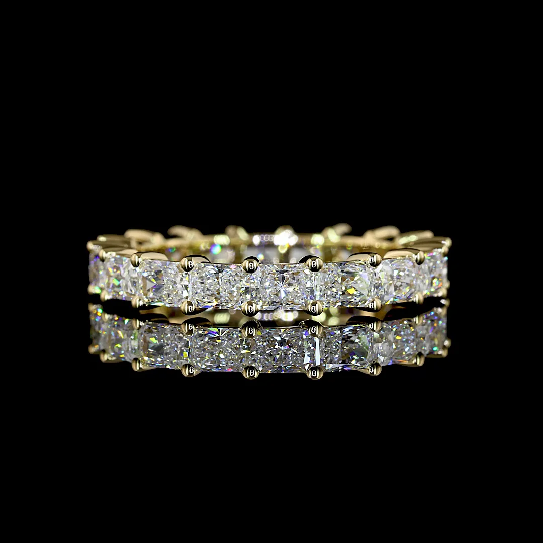 2.12 Cts 14k Yellow Gold Radiant Shape Eternity Band Eternity Band