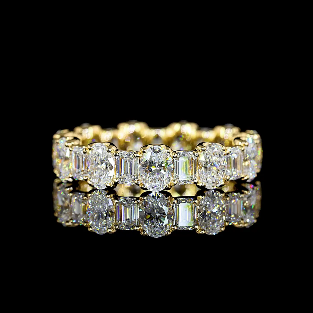 3.3 Cts 18k Yellow Gold Mix Shape Eternity Band Eternity Band