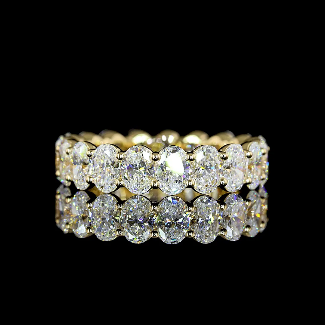 4.22 Cts 14k Yellow Gold Oval Shape Eternity Band Eternity Band