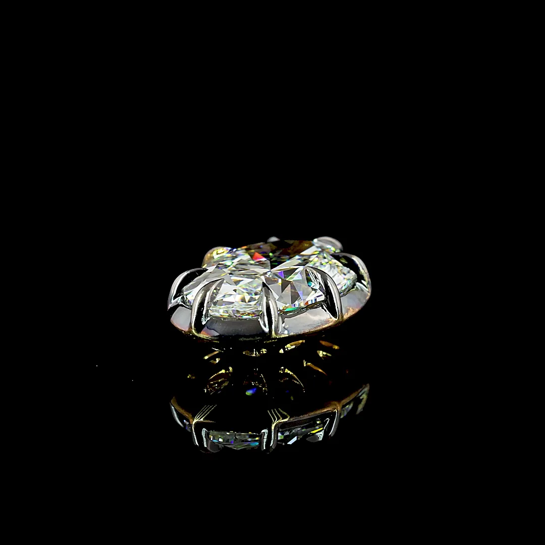 1.55 Cts 14k Yellow Gold Oval Shape Solitaire Pendant