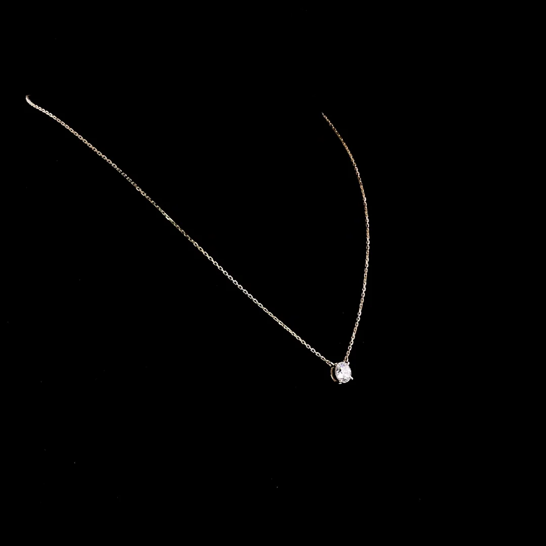 2.05 Cts 14k Yellow Gold Round Shape Solitaire Pendant