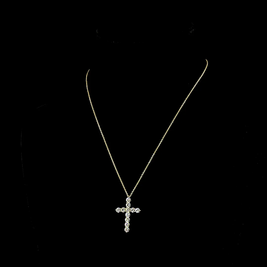 1.91 Cts 14k Yellow Gold Round Shape Symbol Pendant