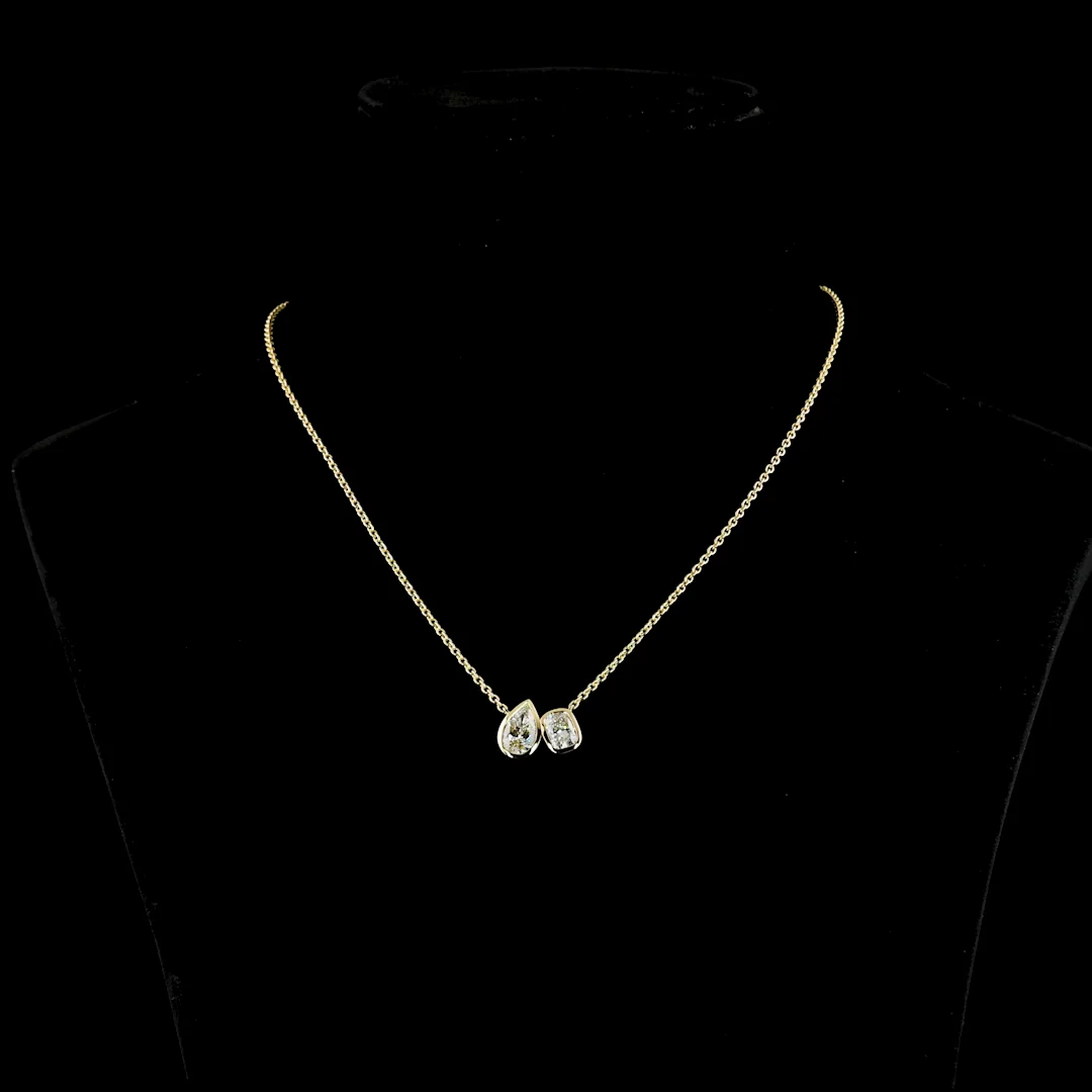 2.51 Cts 14k Yellow Gold Mix Shape Pendant Pendant