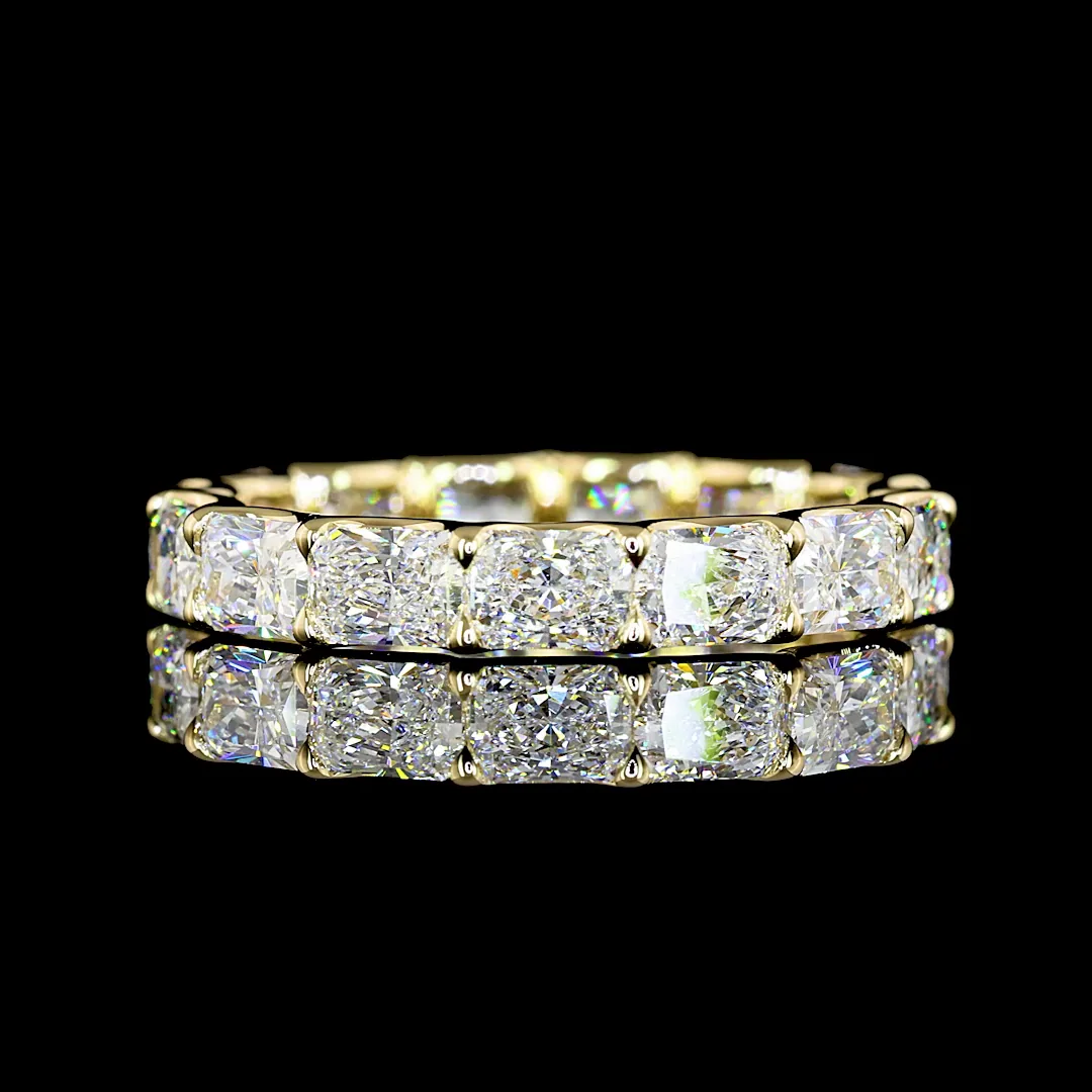 3.28 Cts 14k Yellow Gold Radiant Shape Eternity Band Eternity Band