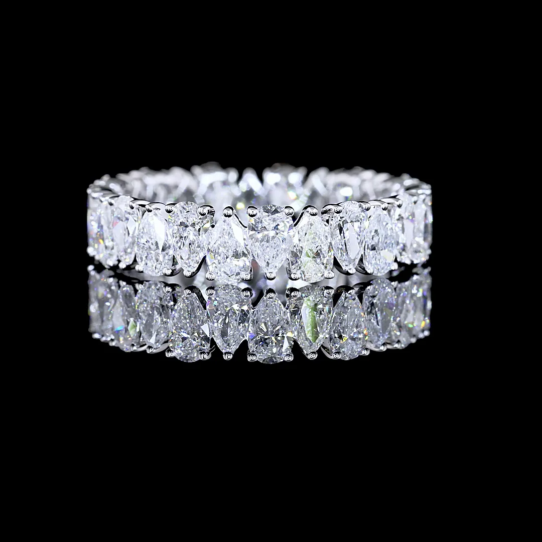 2.62 Cts 14k White Gold Pear Shape Eternity Band Eternity Band