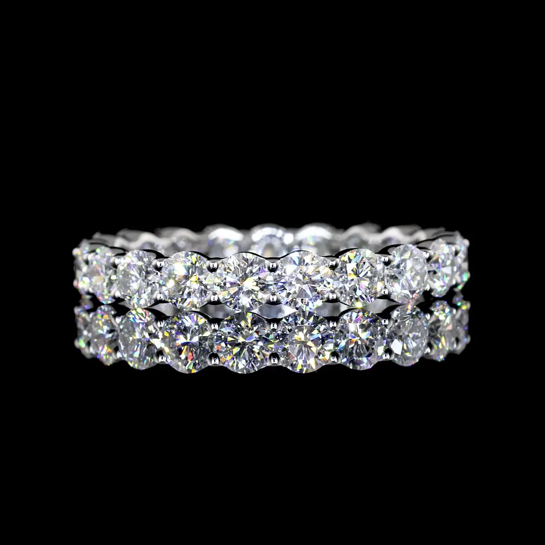 1.73 Cts 14k White Gold Round Shape Eternity Band Eternity Band