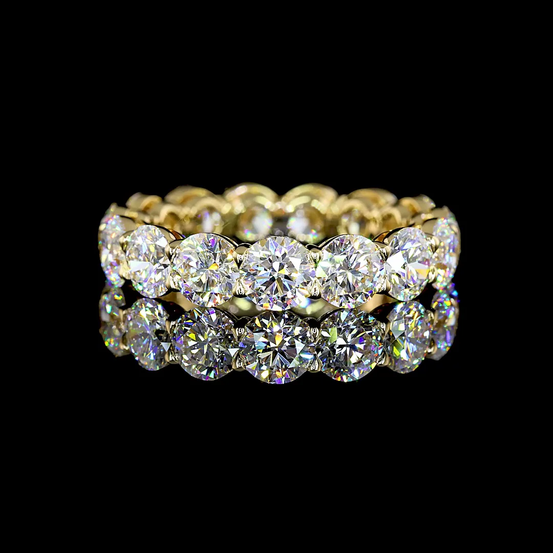 5.03 Cts 14k Yellow Gold Round Shape Eternity Band Eternity Band