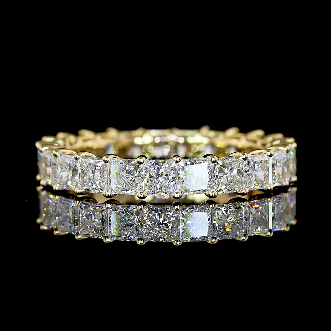 3.17 Cts 14k Yellow Gold Princess Shape Eternity Band Eternity Band