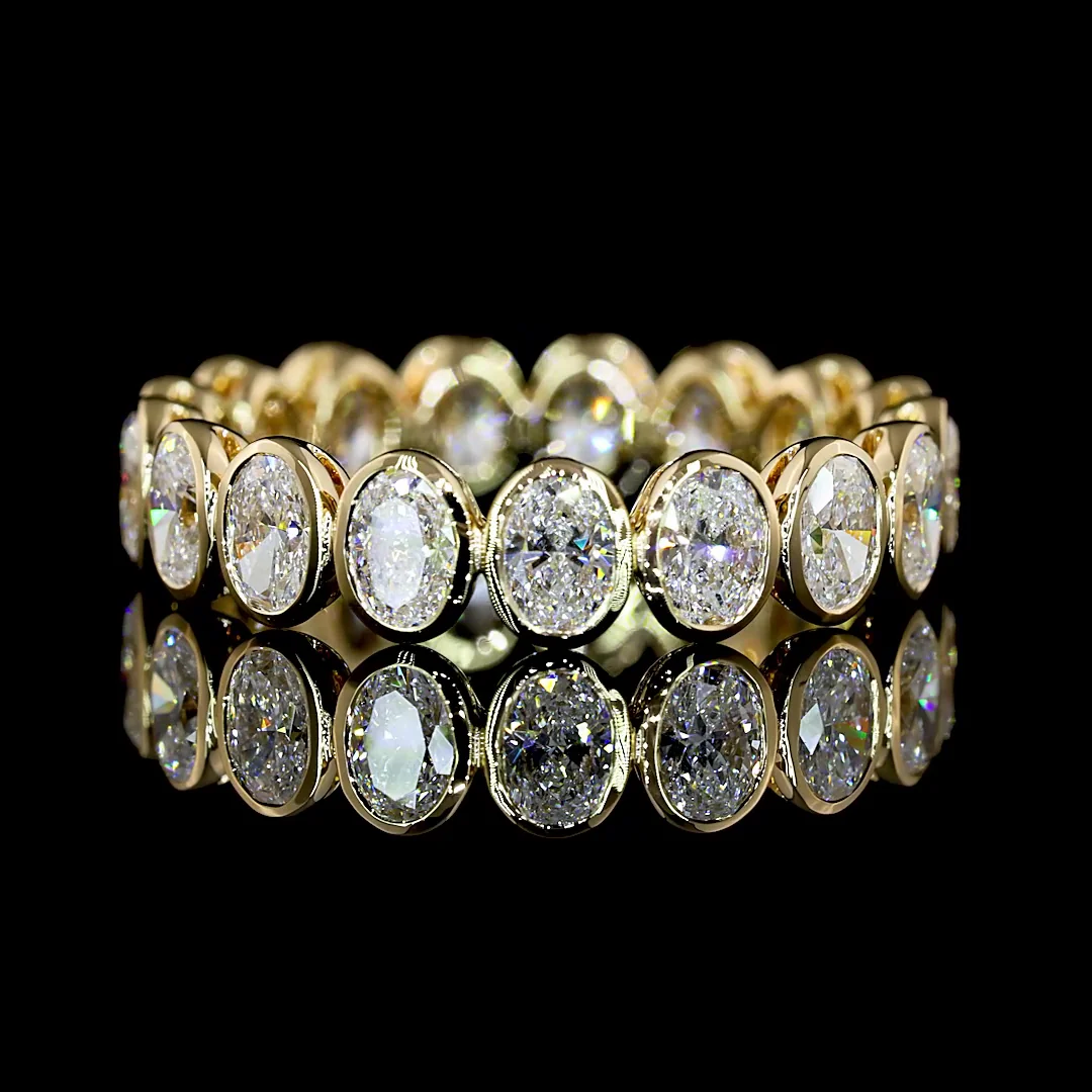 2.04 Cts 14k Yellow Gold Oval Shape Eternity Band Eternity Band