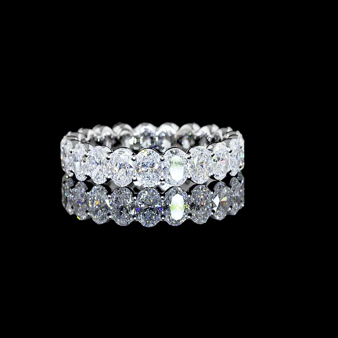 2.9 Cts 14k White Gold Oval Shape Eternity Band Eternity Band