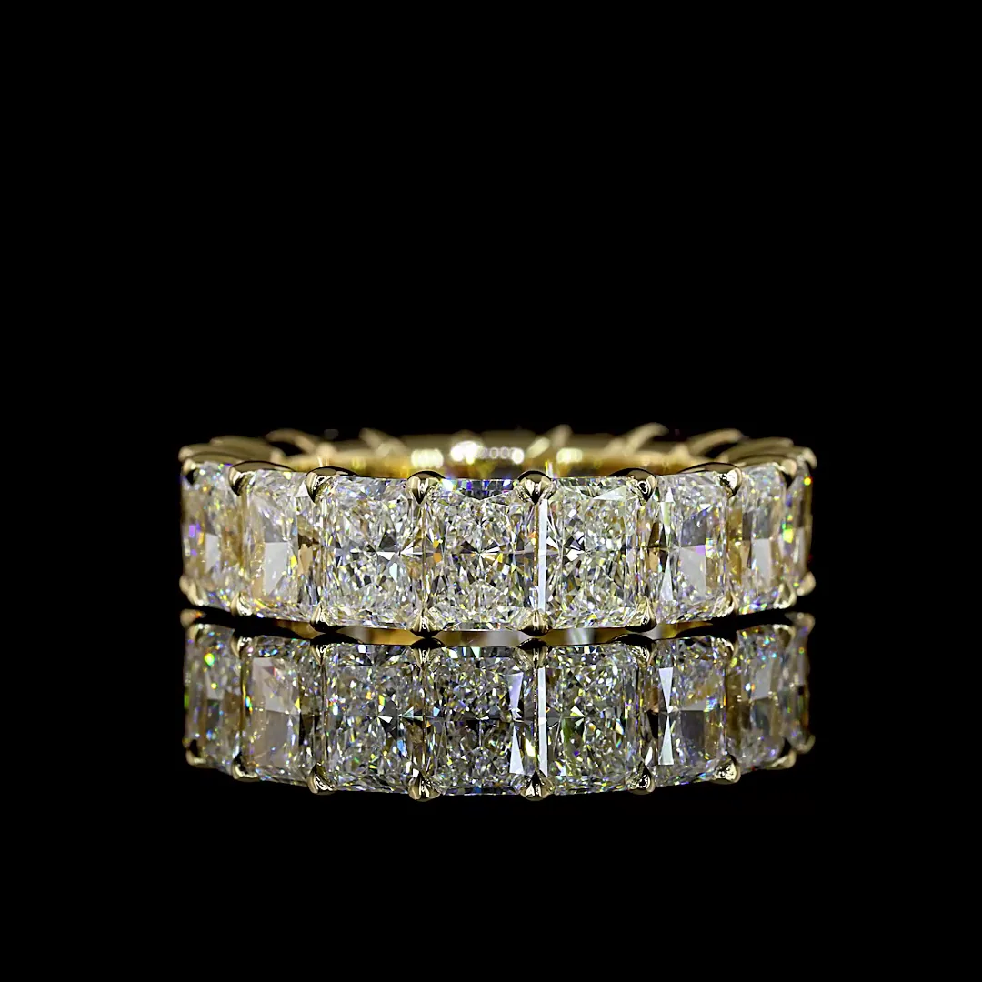 6.6 Cts 14k Yellow Gold Radiant Shape Eternity Band Eternity Band