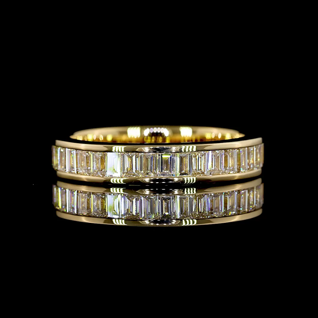 1.99 Cts 18k Yellow Gold Baguette Shape Eternity Band Eternity Band
