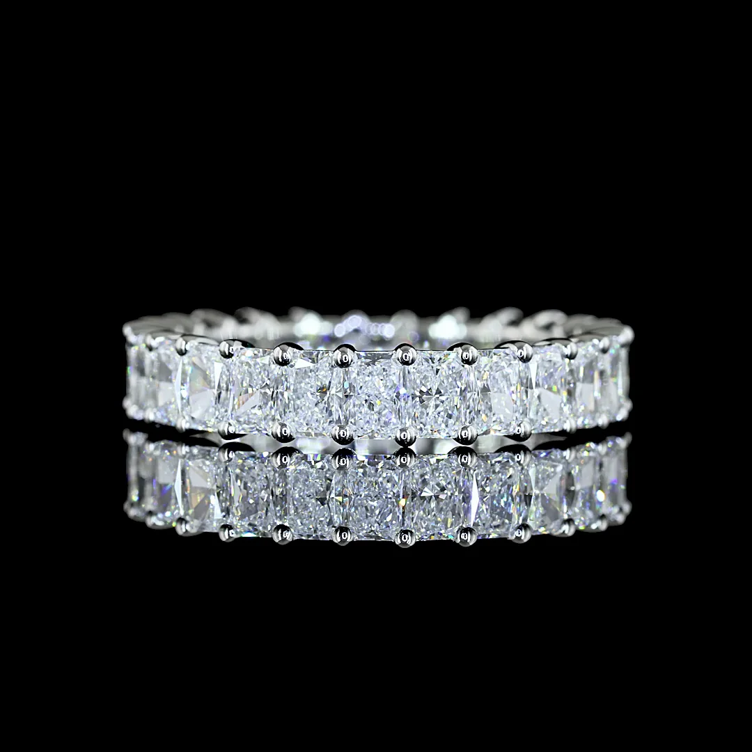 2.85 Cts Platinum Radiant Shape Eternity Band Eternity Band