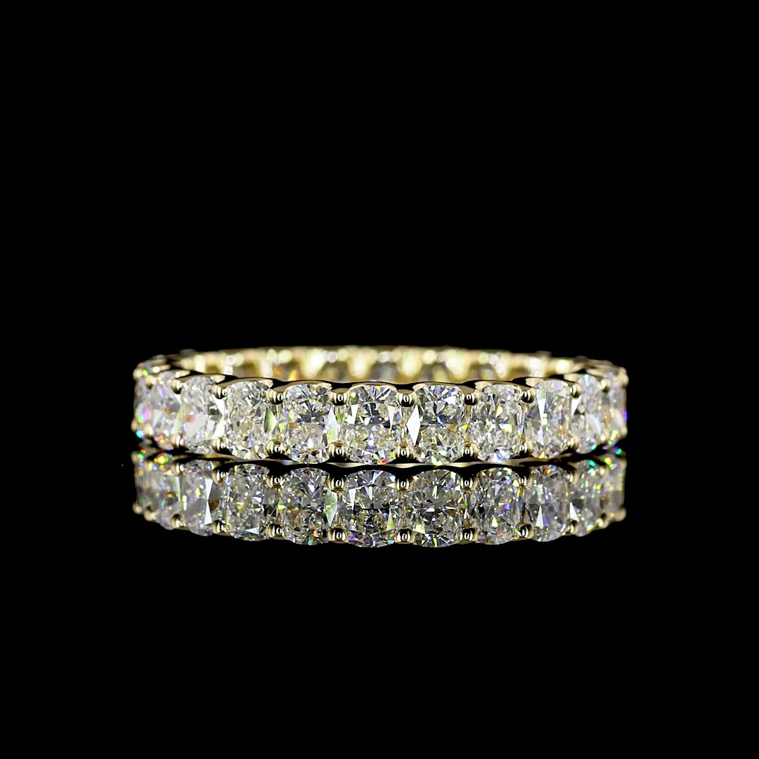 2.72 Cts 14k Yellow Gold Cushion Brilliant Shape Eternity Band Eternity Band