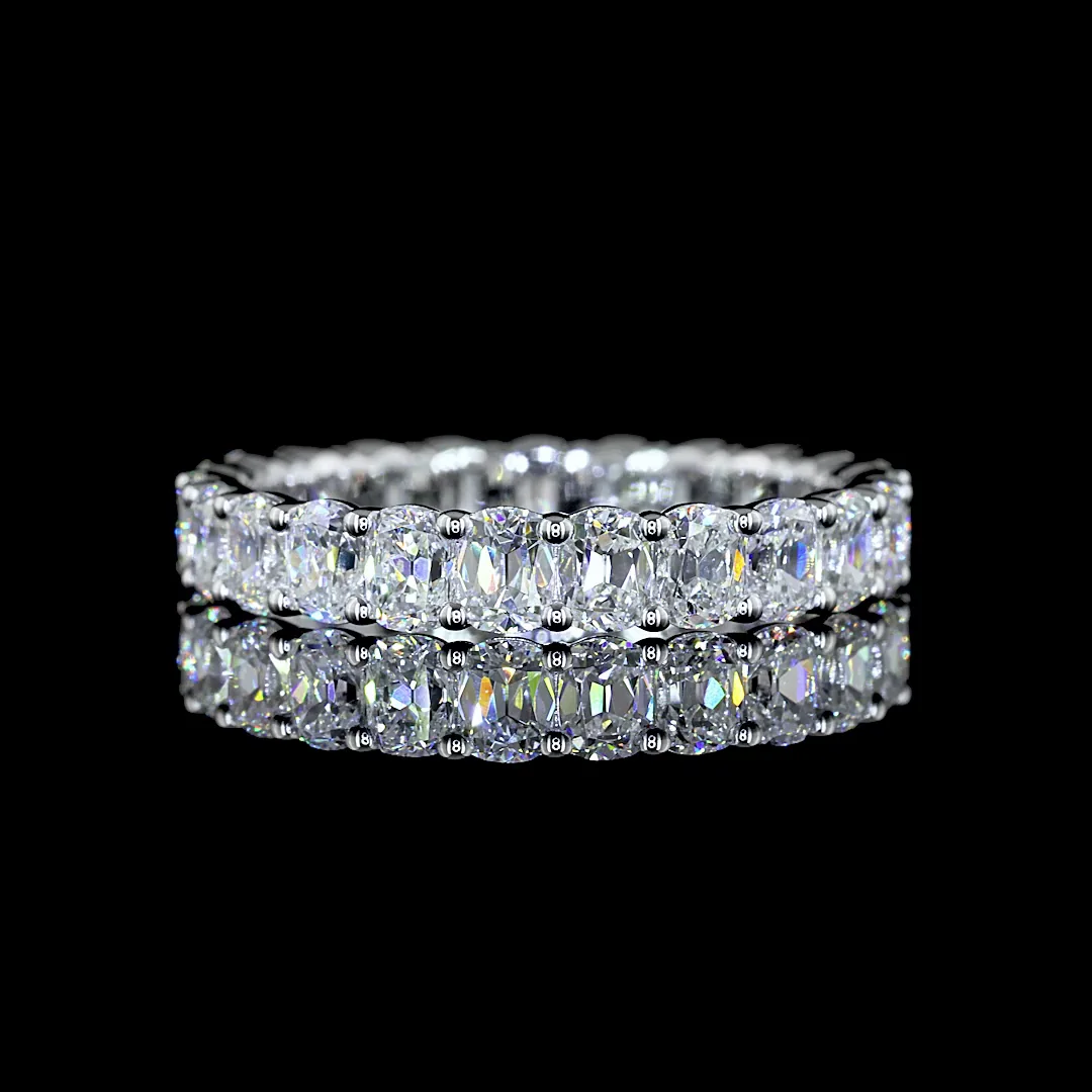 2.8 Cts 14k White Gold Antique Cushion Shape Eternity Band Eternity Band