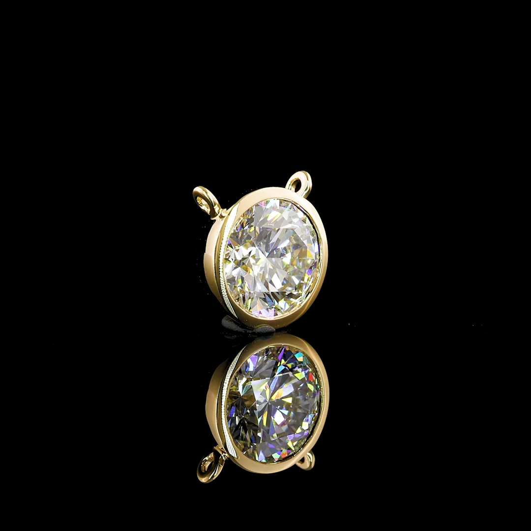 2.02 Cts 14k Yellow Gold Round Shape Solitaire Pendant