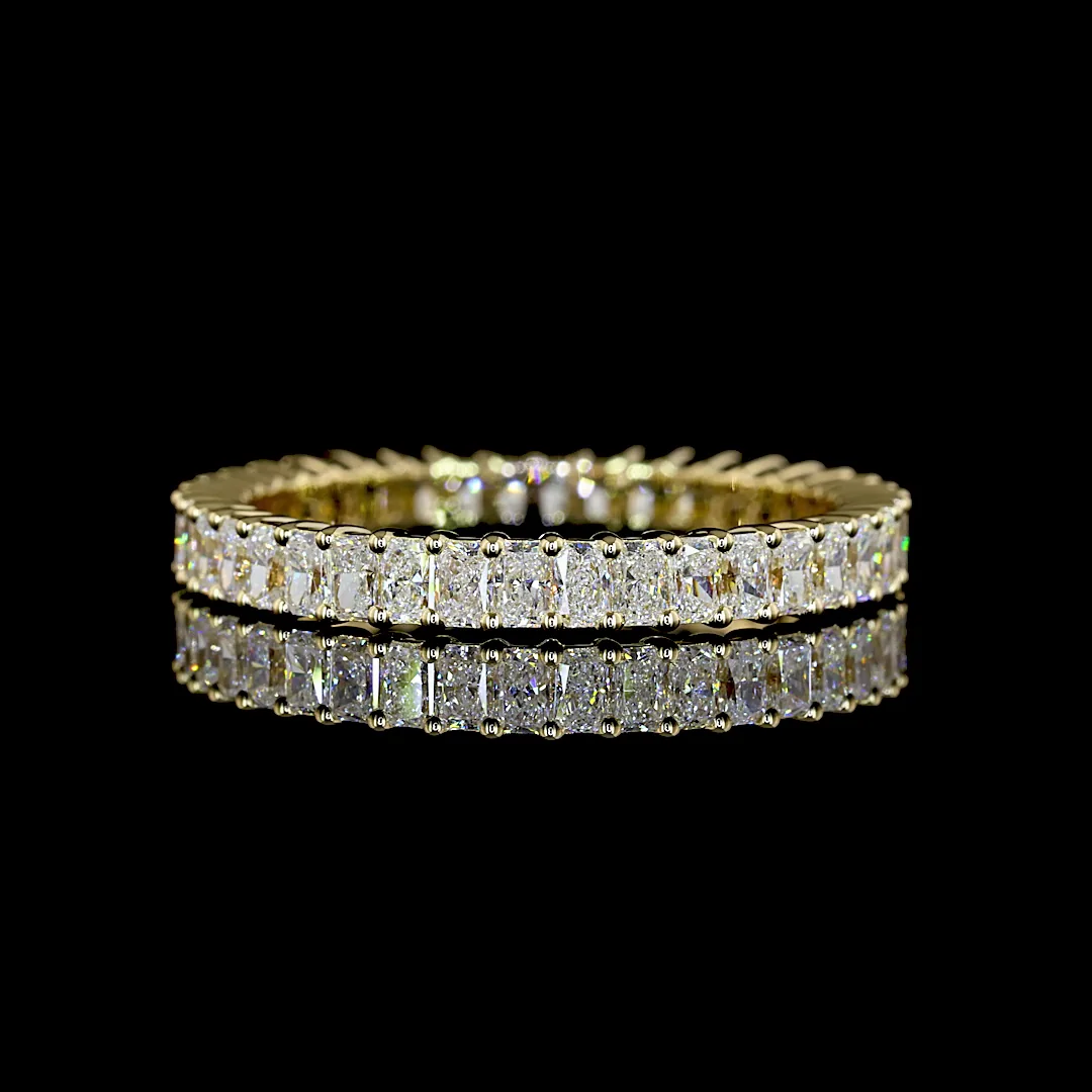 1.78 Cts 14k Yellow Gold Radiant Shape Eternity Band Eternity Band