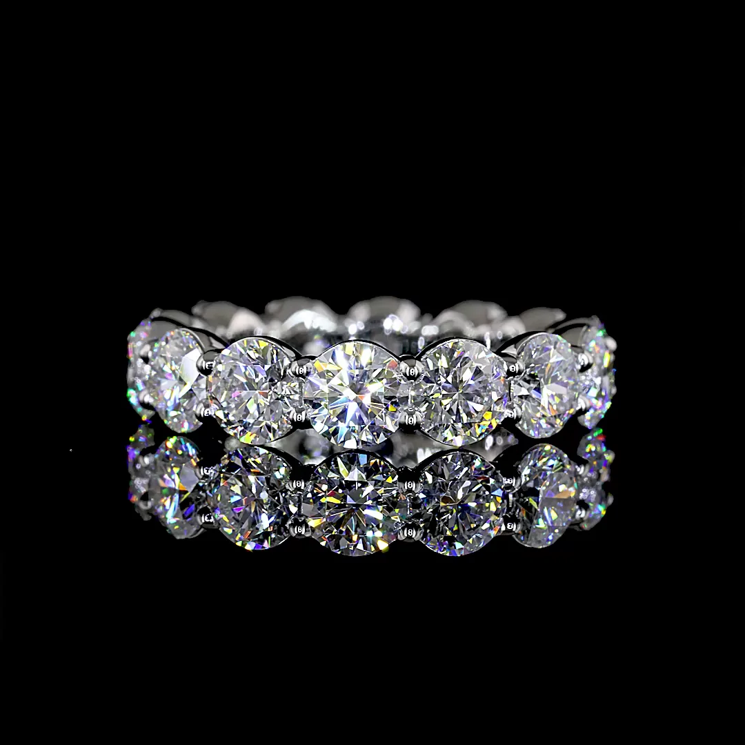 4.61 Cts Platinum Round Shape Eternity Band Eternity Band