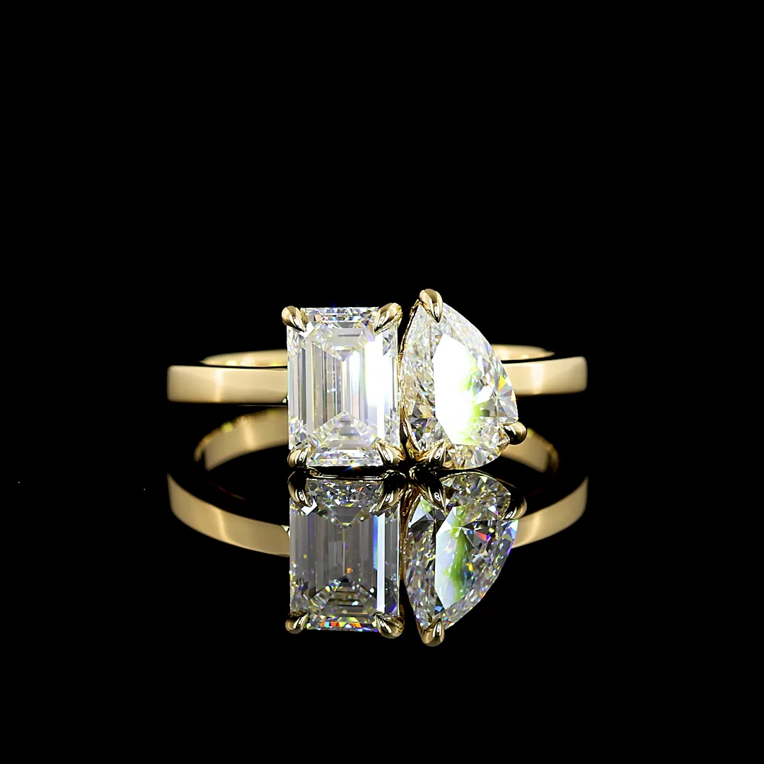 1.77 Cts 14k Yellow Gold Mix Shape Special Ring